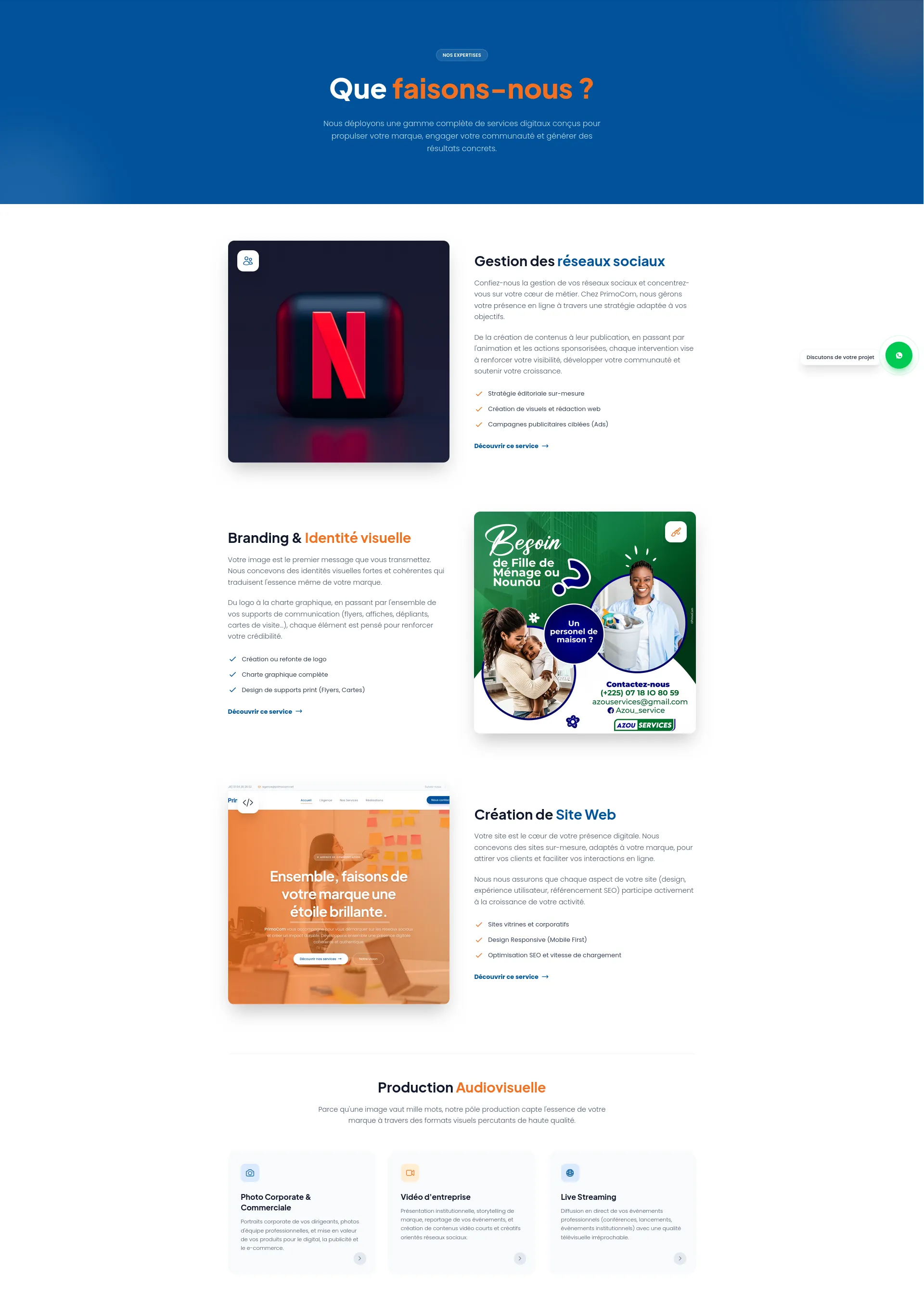 Réalisation La Vitrine de l'Agence